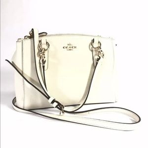 Coach Mini Christie White Carry All